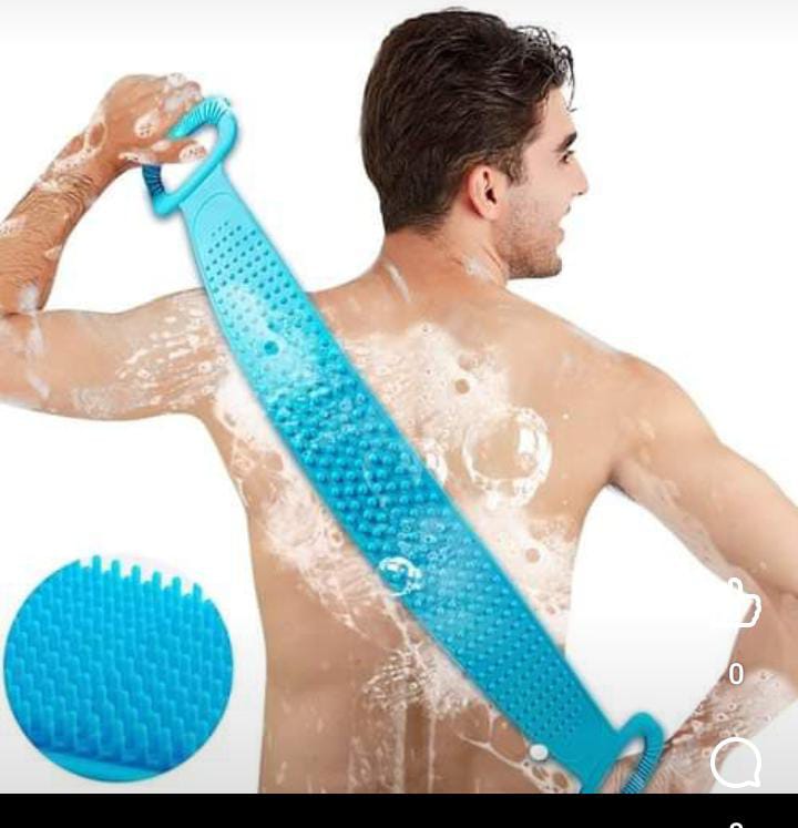 High Quality Back Cleaning Shower Strap, Silicone Back Scrubber Soft Bath Towel Bath Belt.