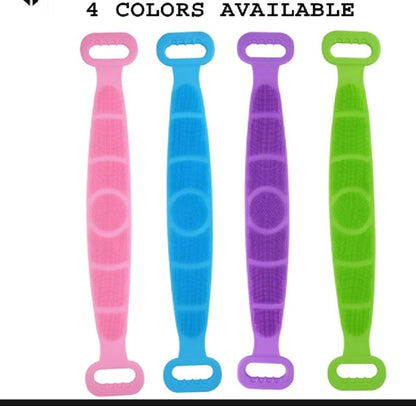 High Quality Back Cleaning Shower Strap, Silicone Back Scrubber Soft Bath Towel Bath Belt.